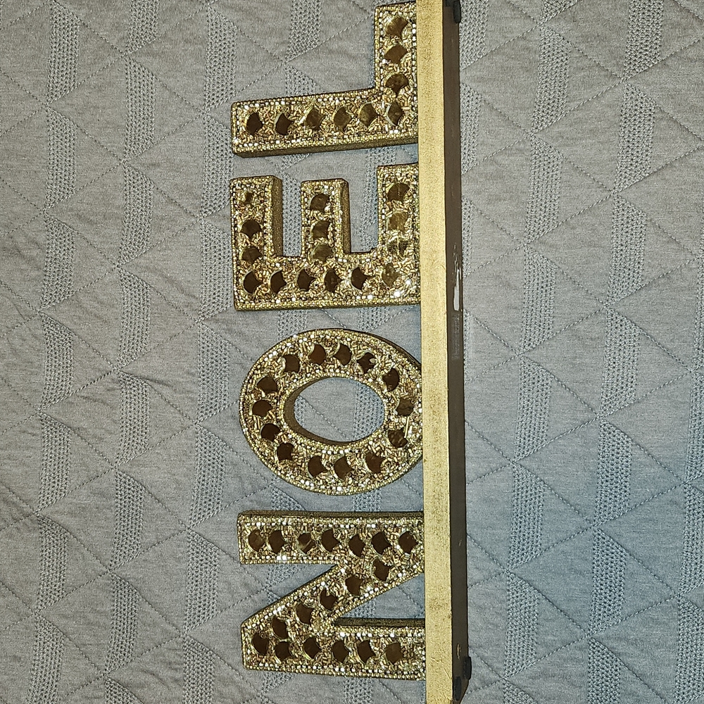 Christmas decoration gold NOEL sign